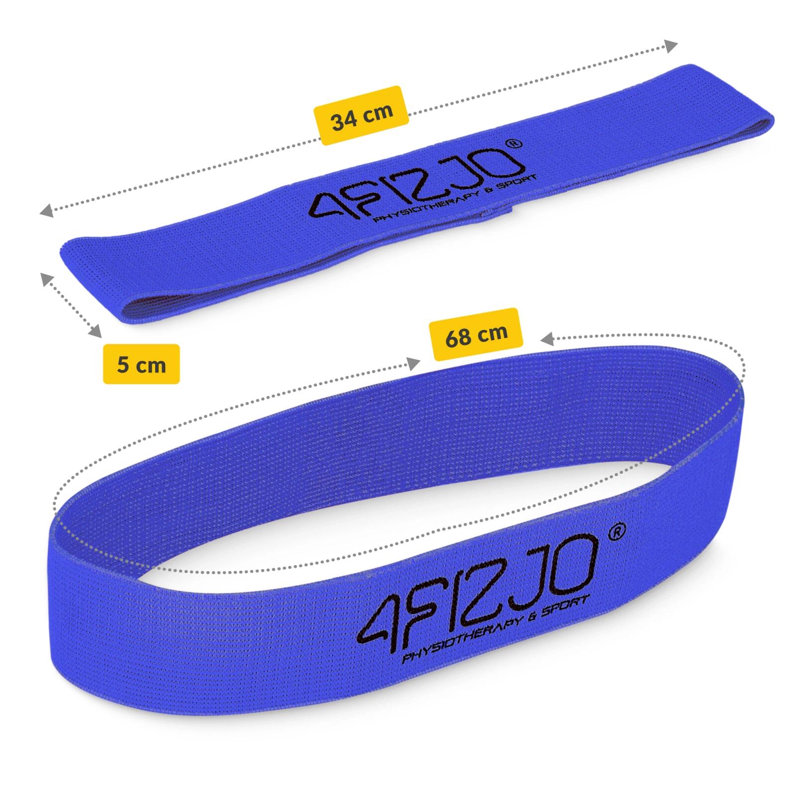 Elastico fitness tessuto corto gambe glutei riabilitazione 4FIZJO FLEX BAND 4/7
