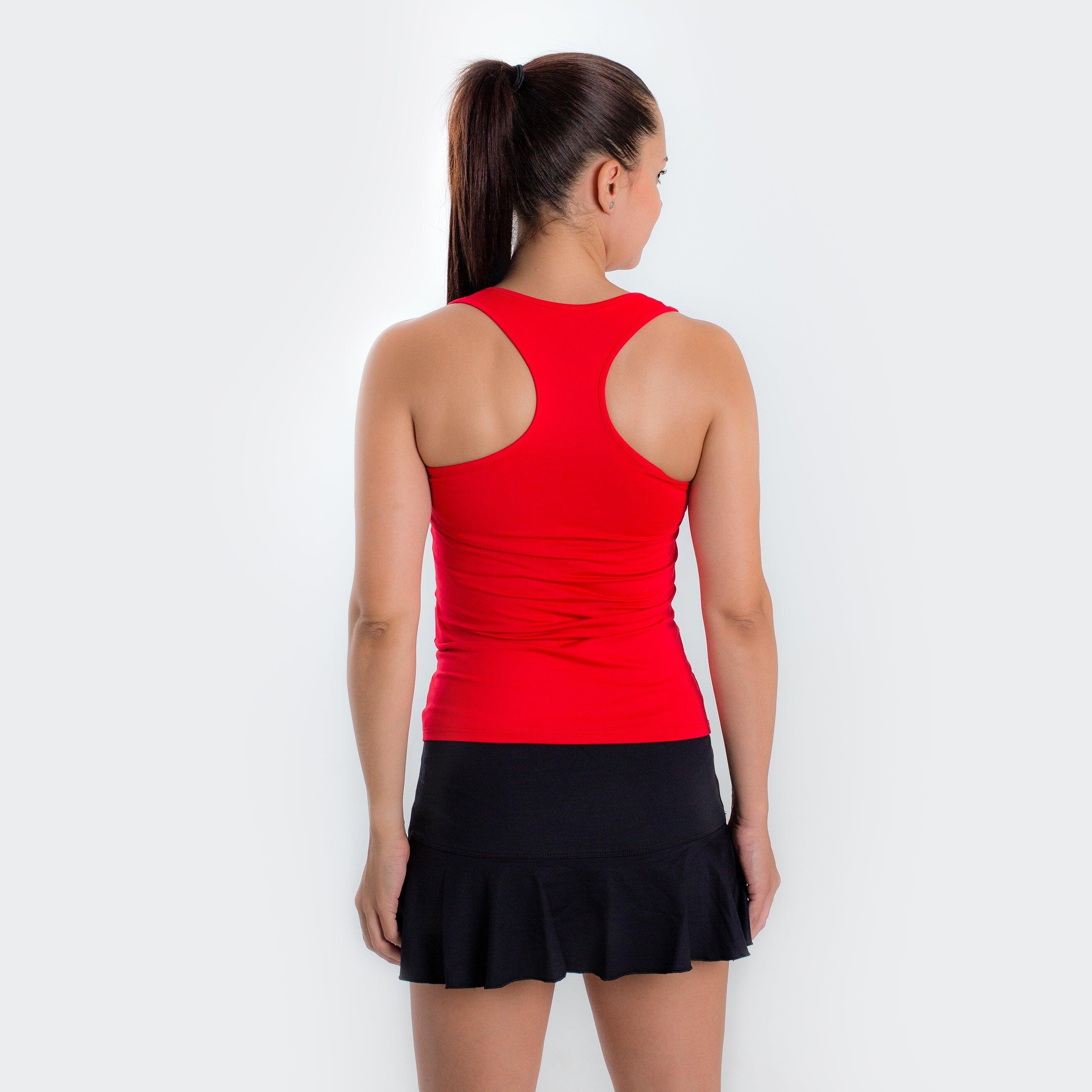 T-shirt basic da padel da donna BB by Belén Berbel, rossa, taglia XL 2/2