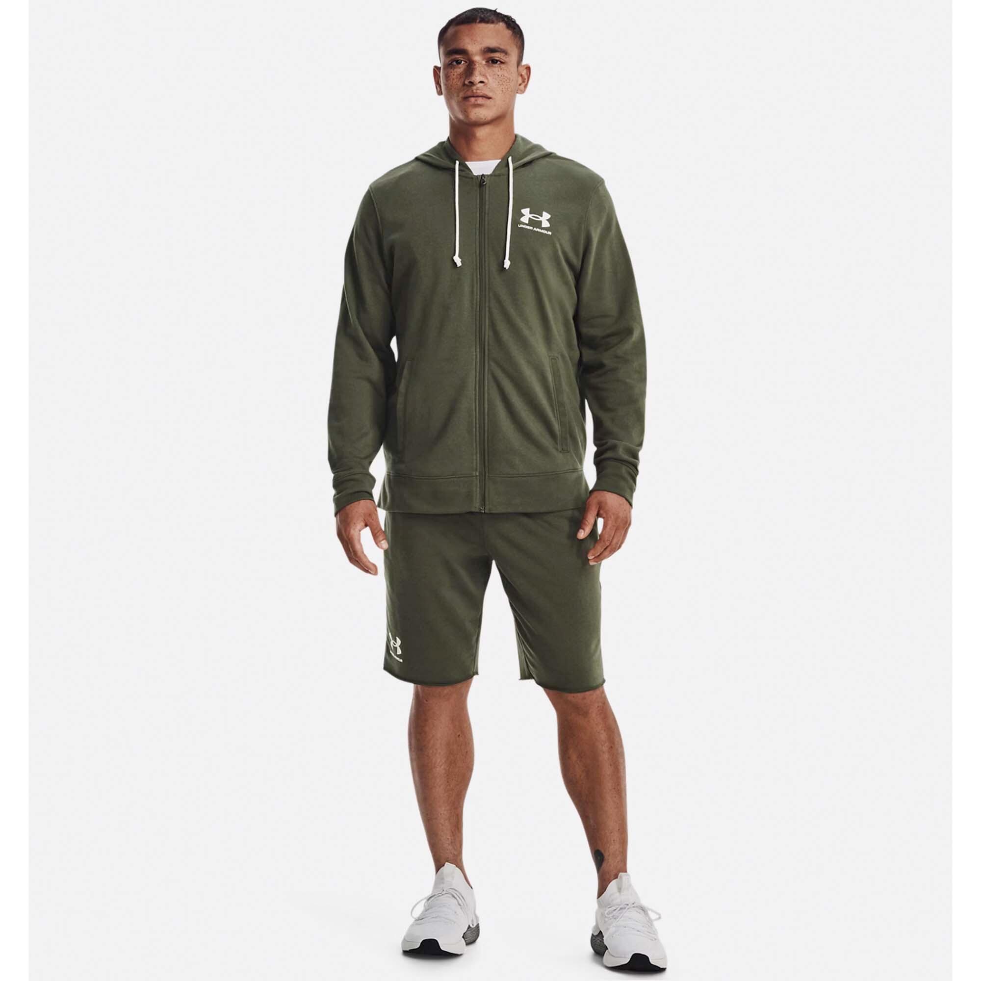 Haube Under Armour Rival Terry LC FZ, Grün, Herren 5/5