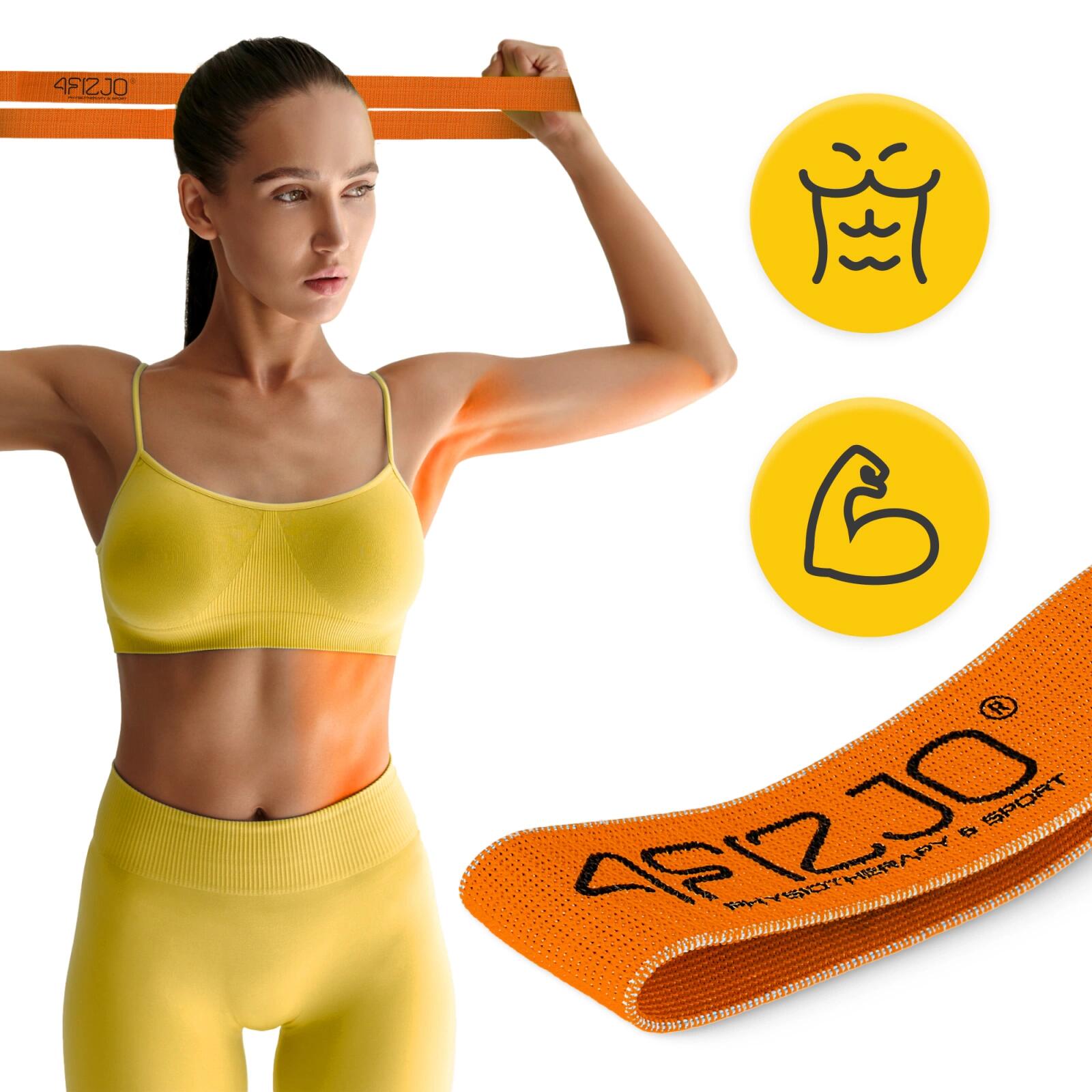 FLEX BAND Stoffband 4FIZJO Widerstandsband für Fitness & Pilates 6/7