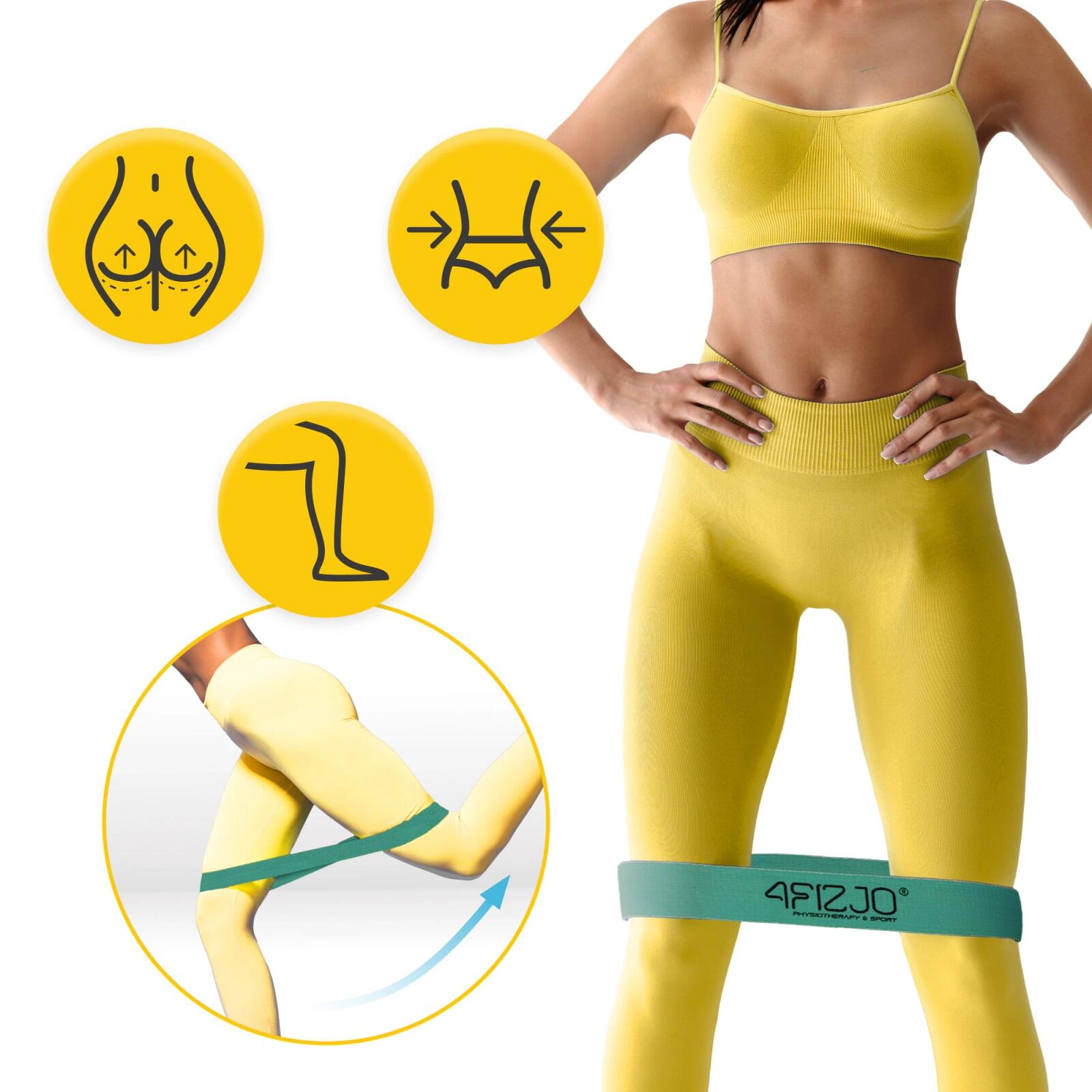 Elastico fitness tessuto corto gambe glutei riabilitazione 4FIZJO FLEX BAND 6/7