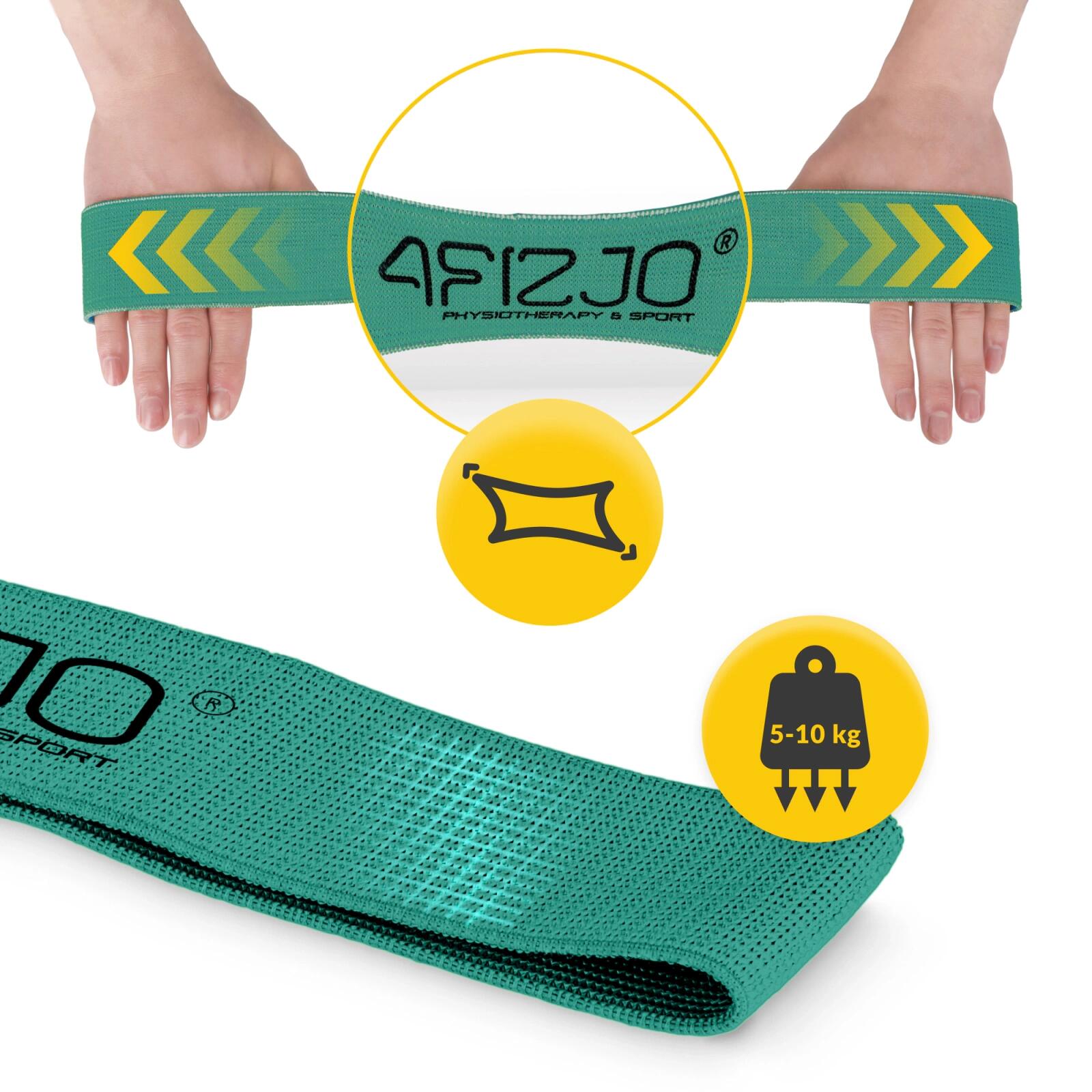 Elastico fitness tessuto corto gambe glutei riabilitazione 4FIZJO FLEX BAND 4/7