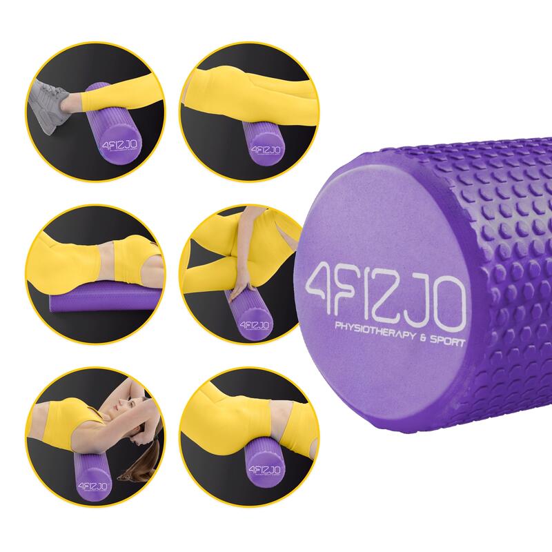 Roller do masażu z kolcami 4FIZJO CARE+ 90 cm