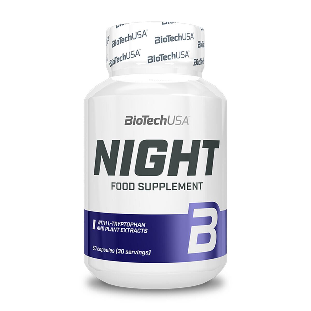 Biotechusa - L-tryptophane - Night - 60 Gélules - Mélatonine - Decathlon