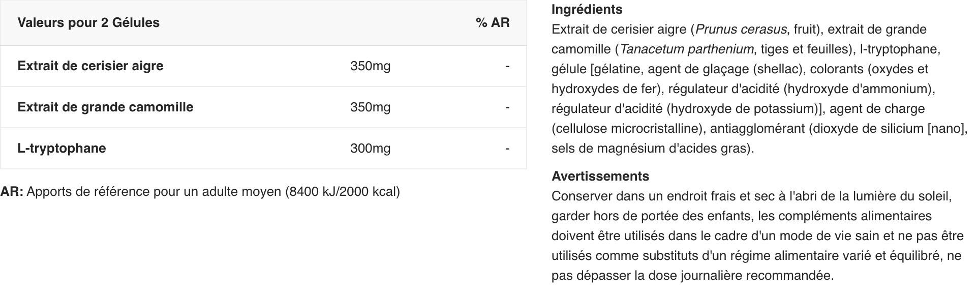 L-Tryptophane - Night - 60 Gélules 2/5