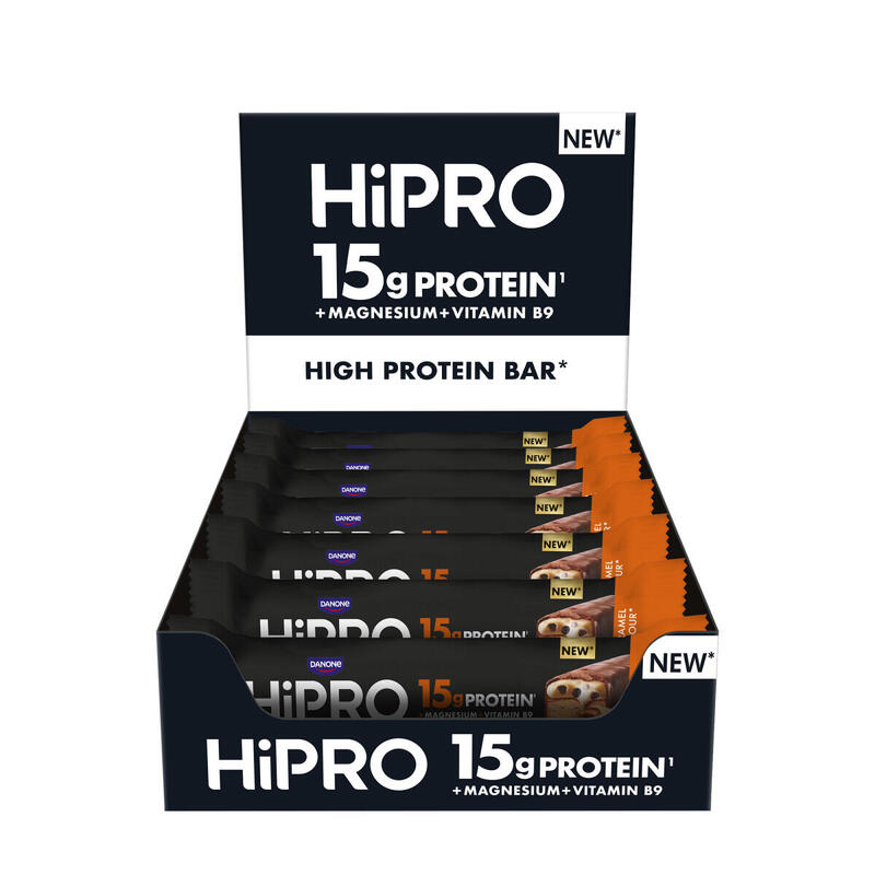 Barres protéinées - HiPro Protein Bar - Caramel Boite de 12
