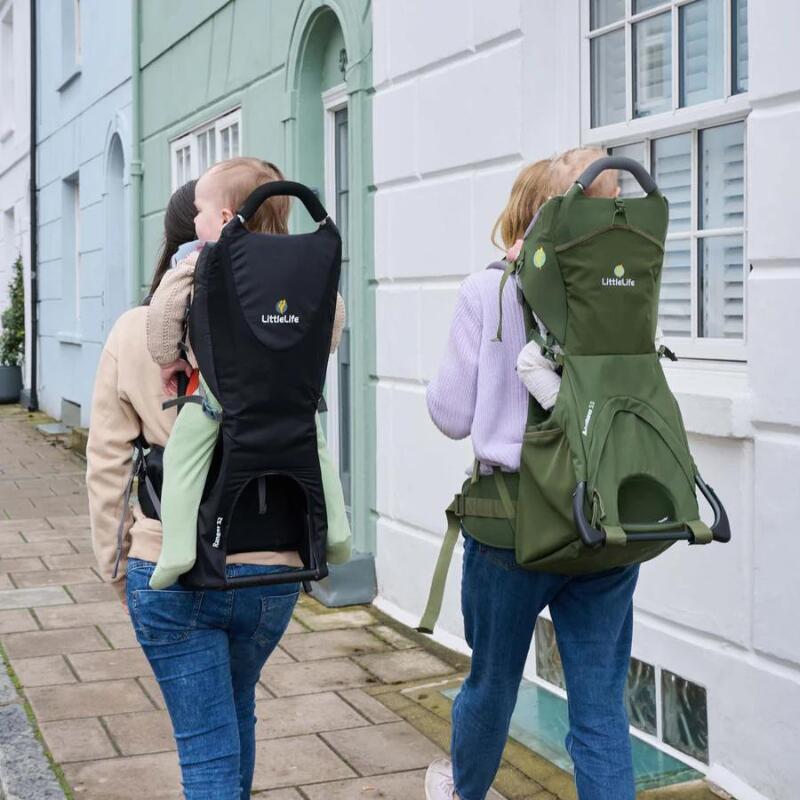 Porte-bébé LittleLife Adventurer S3 vert léger, dossier et pieds pliables, 12L 2/7