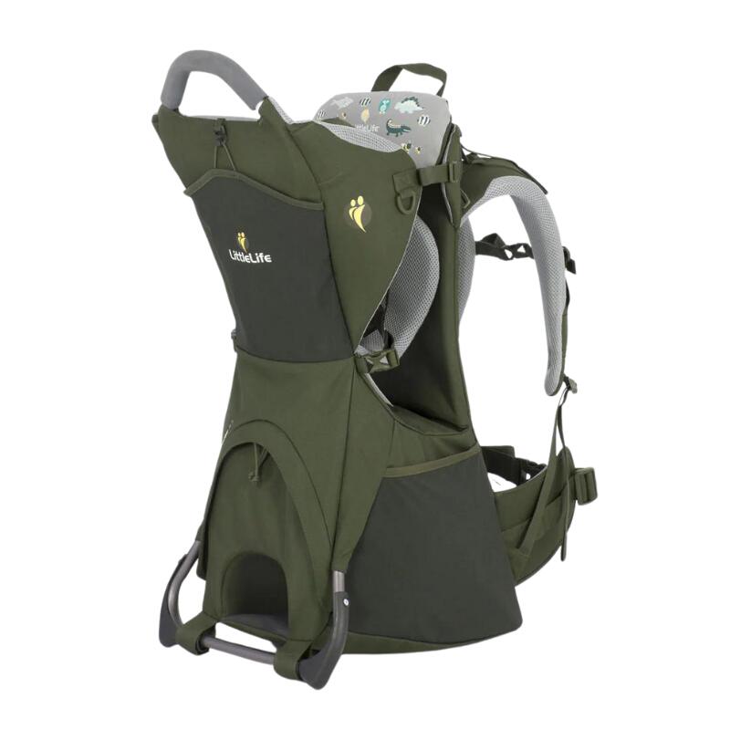 Porte-bébé LittleLife Adventurer S3 vert léger, dossier et pieds pliables, 12L 6/7