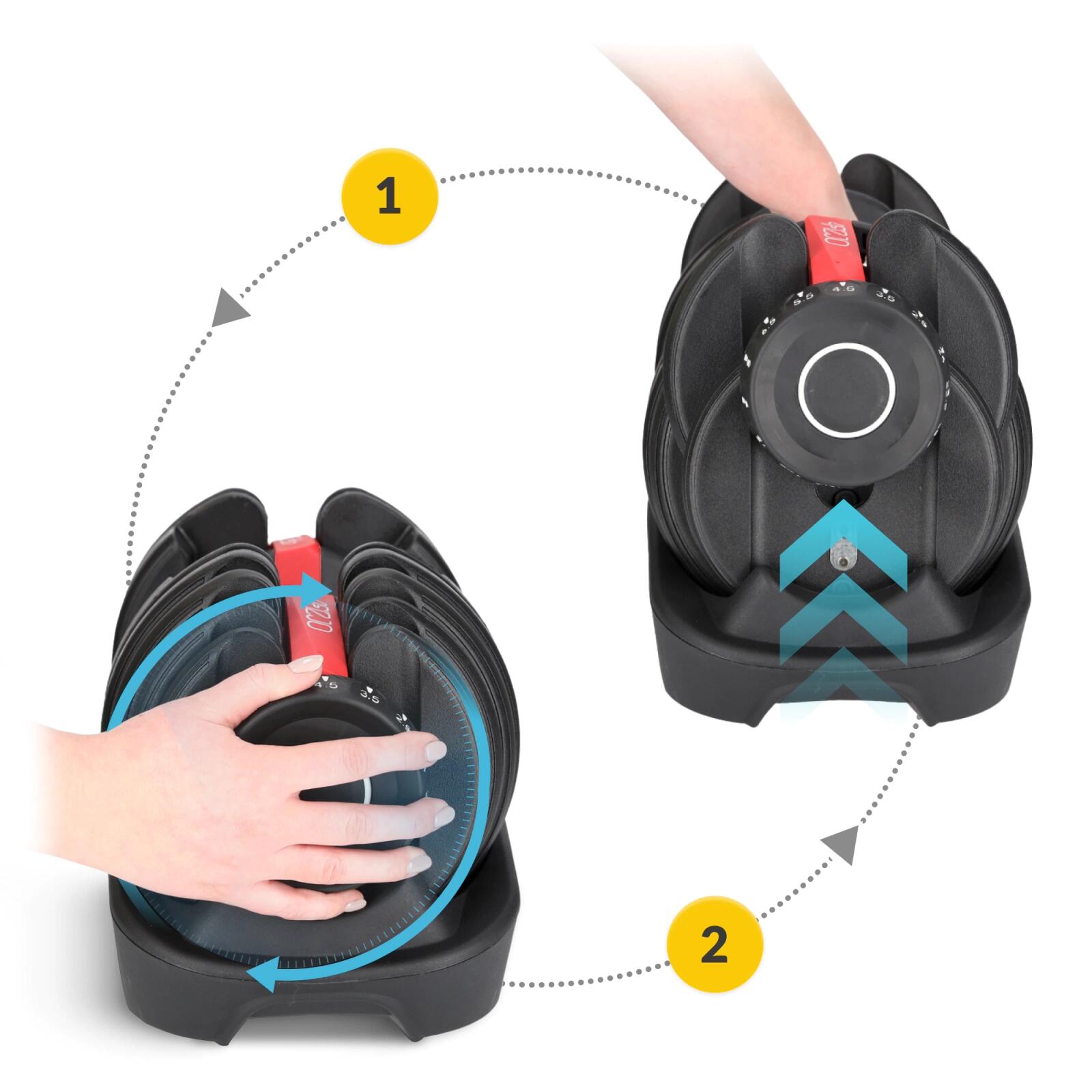 Verstellbare Kurzhantel 4FIZJO Premium für Krafttraining 6/7