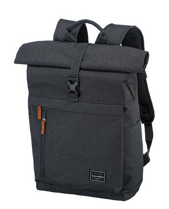 BASICS Rollup Rucksack, Schwarz