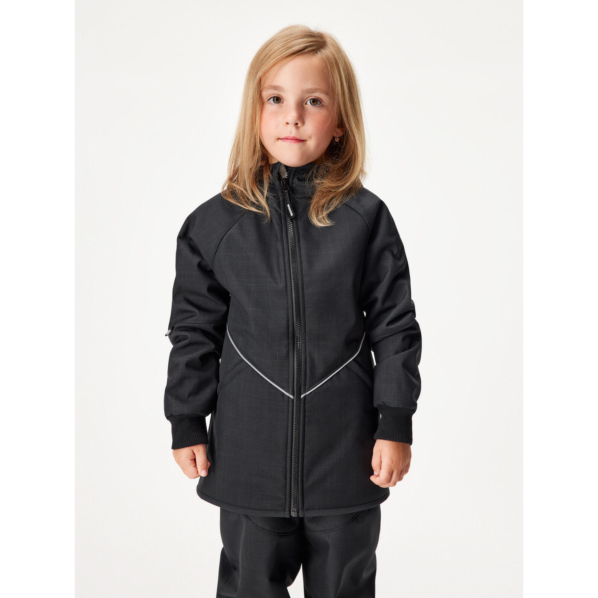 UNUO Dětská softshellová bunda s beránkem