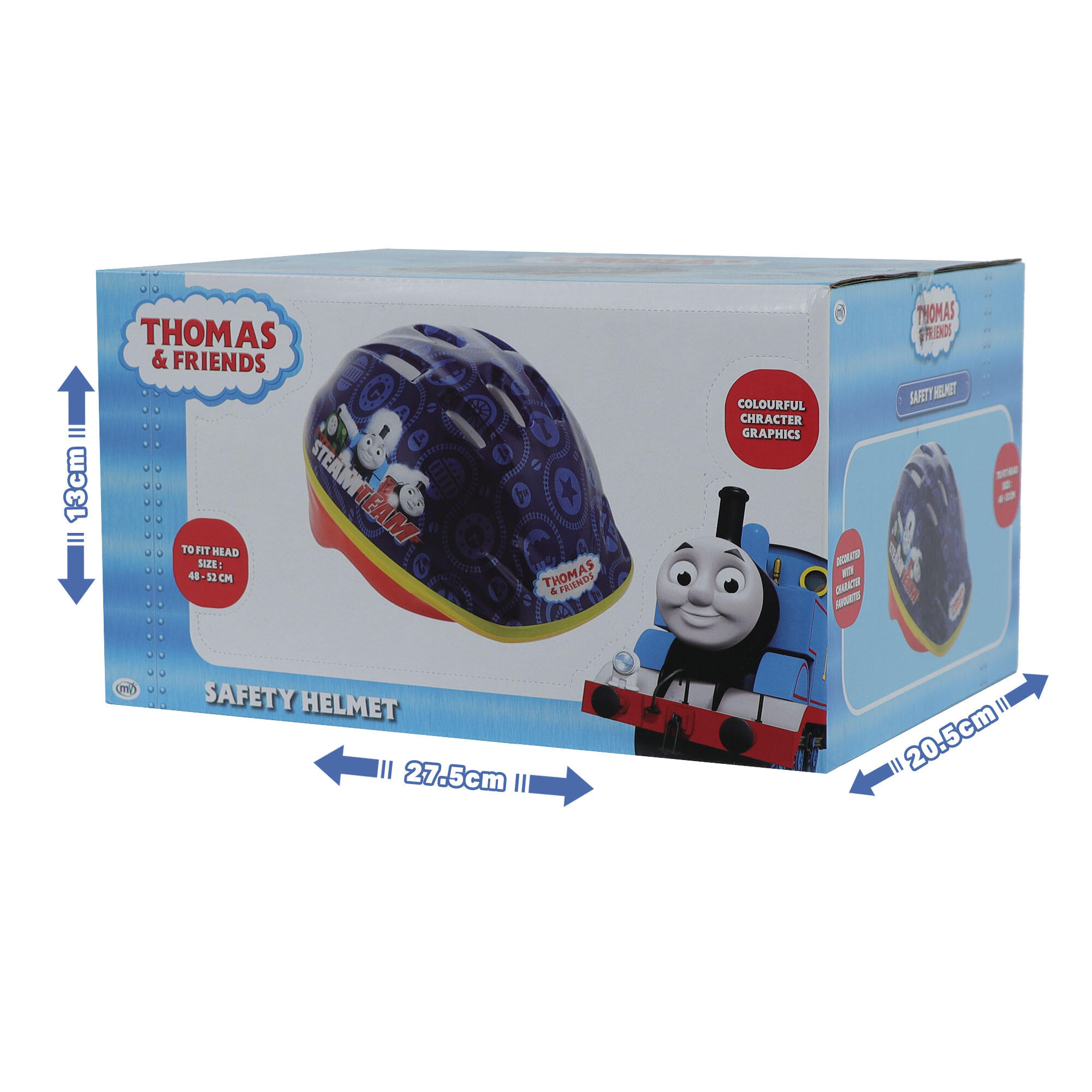 Thomas & Friends Kids Bike Safety Helmet, 48-52cm - Blue 7/7