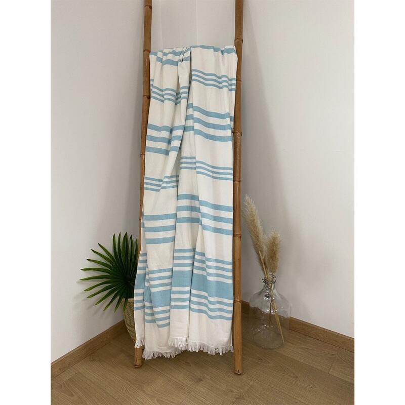 Fouta gefüttert Frottee Karabuk XL Türkis 140x180 380g/m².