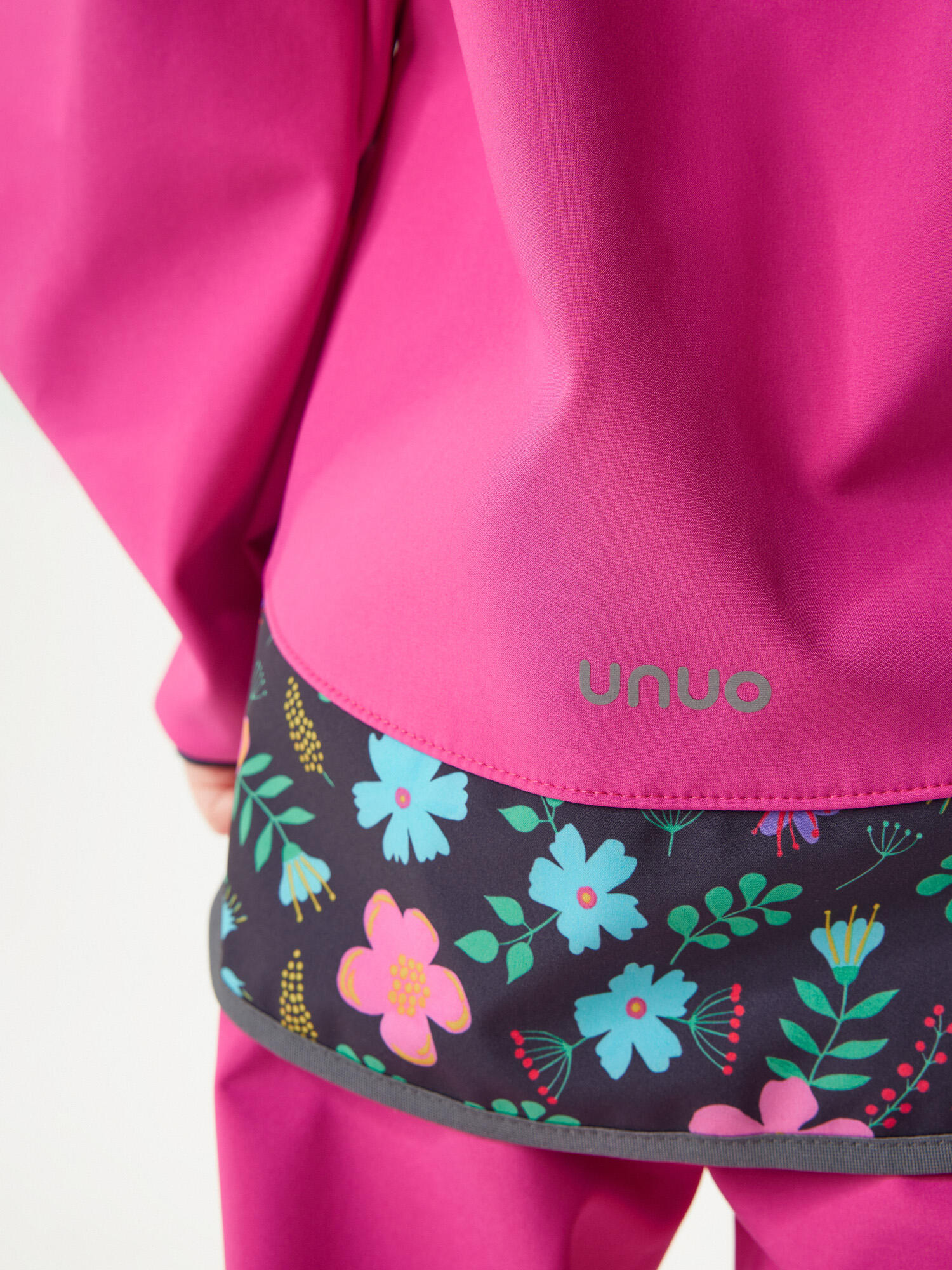 Softshell-Jacke mit Fleece für Kinder Basic, Fuchsia, Blumen 6/7