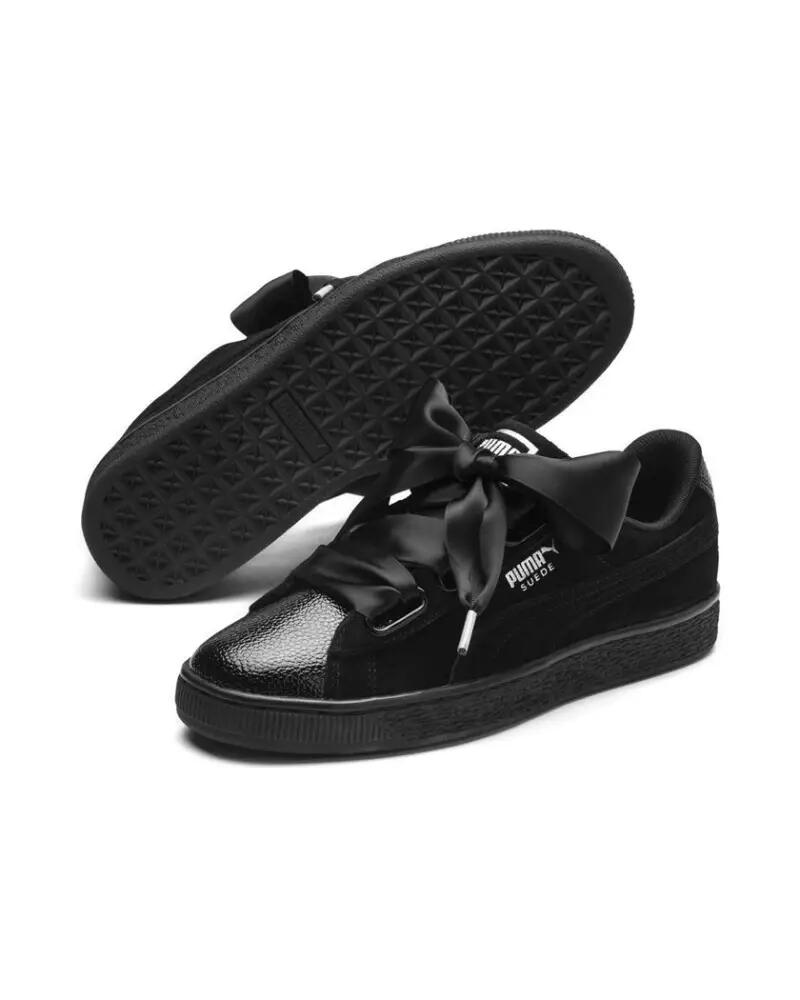 Femme SUEDE HEART BUBBLE Puma 01 BLACK 366441 Noir Puma 3/5