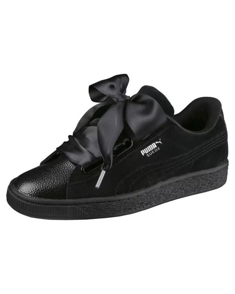 Femme SUEDE HEART BUBBLE Puma 01 BLACK 366441 Noir Puma 2/5