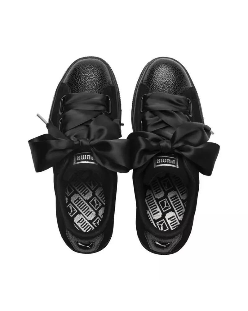 Femme SUEDE HEART BUBBLE Puma 01 BLACK 366441 Noir Puma 5/5