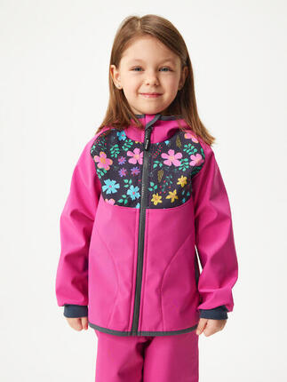 Softshell-Jacke mit Fleece für Kinder Basic, Kobalt, Bagger