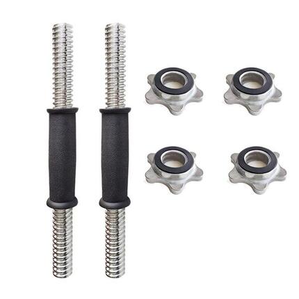 Set van 2 ijzeren halterstangen 25 mm Fitness Tech