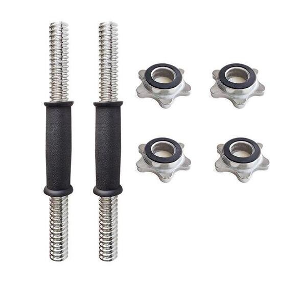 Set van 2 ijzeren halterstangen 25 mm Fitness Tech