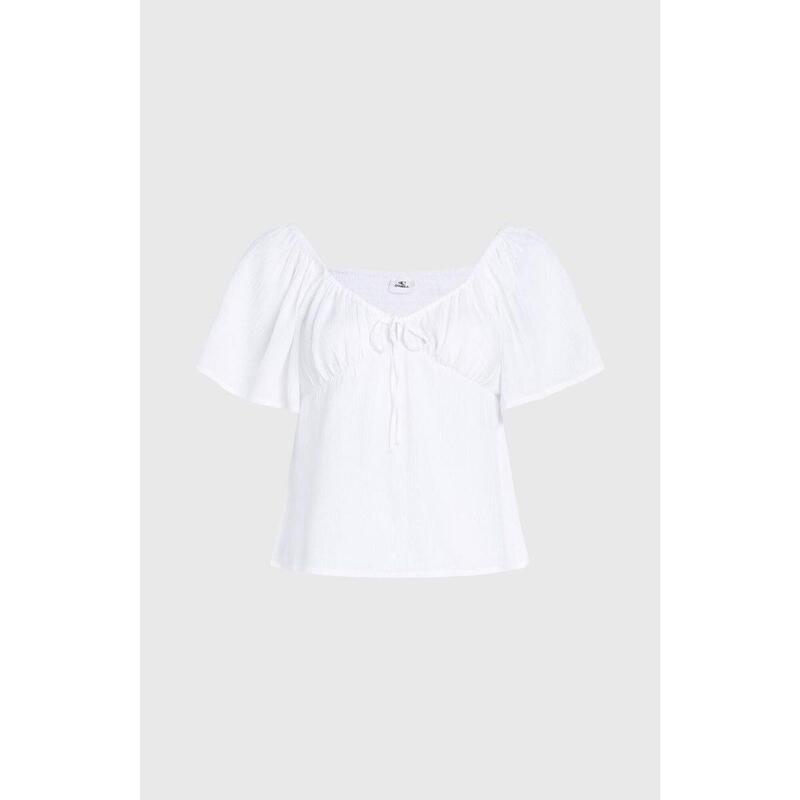 Tricou cu maneci scurte Hughes Woven Top femei