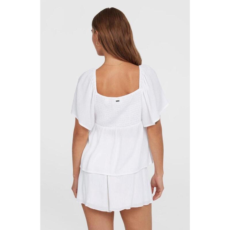 Tricou cu maneci scurte Hughes Woven Top femei