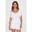 Tricou cu maneci scurte Hughes Woven Top - alb femei