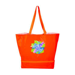 SAC DE PLAGE ORANGE + GLACIÈRE 14L