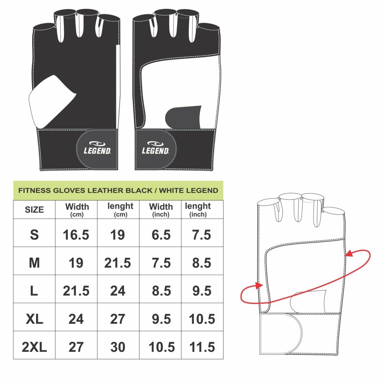 Fitness handschoenen leder Heren/Dames Zwart Leer 2/3