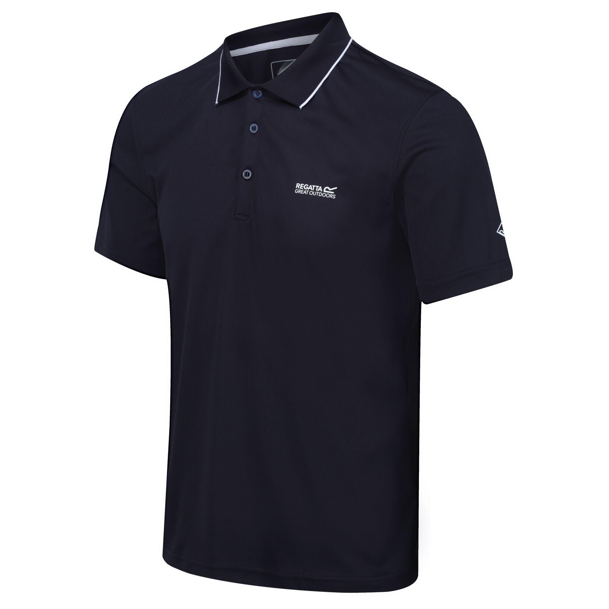 REGATTA Maverik V Men's Fitness Short Sleeve Polo Shirt - Navy