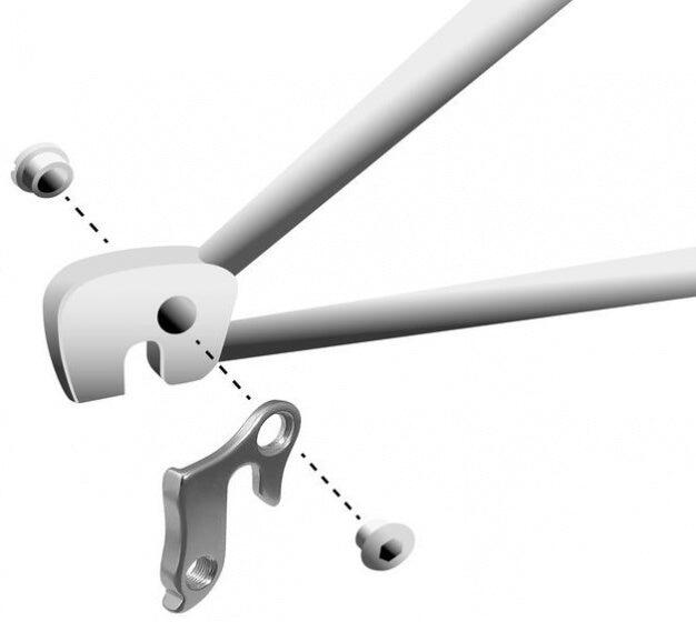 Derailleurhanger GH-009 - 60 mm Zilver - Duurzaam en Betrouwbaar 4/4