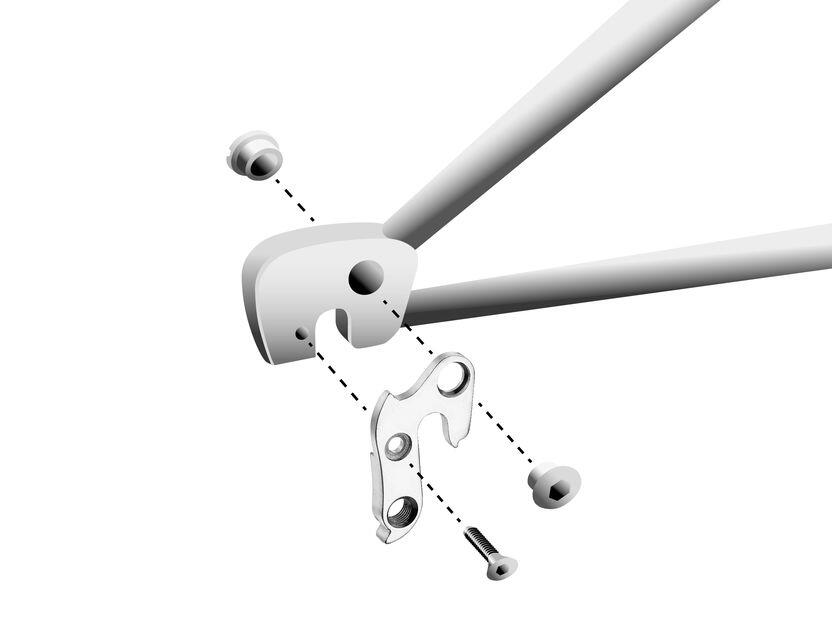 Union derailleurpad GH-133 met schroefset voor diverse fietsen 2/4