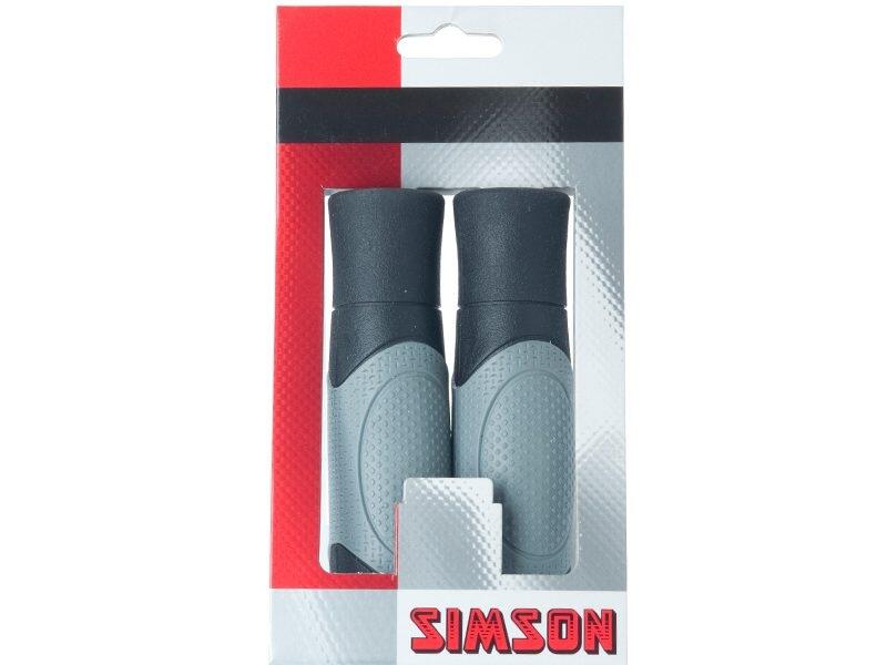 Simson Ergo Shift Handvatten - Zwart en Lichtgrijs - 92mm - Fiets 2/3