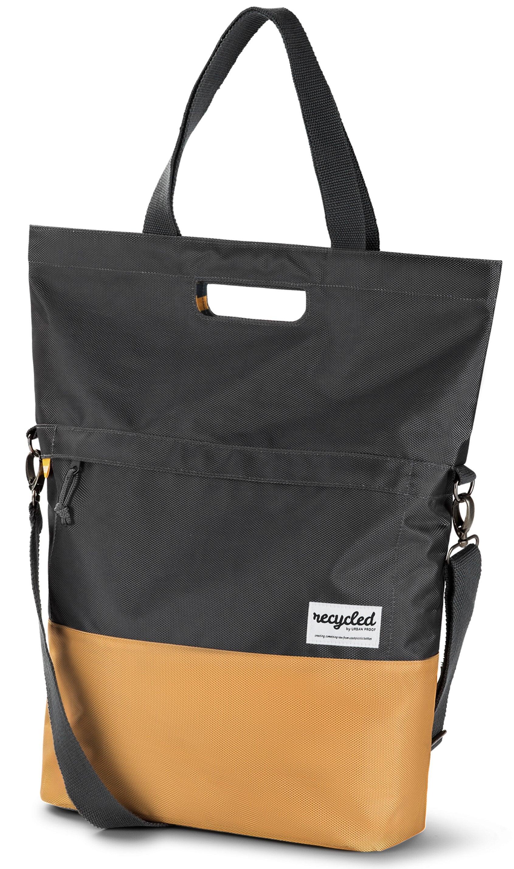 Sacoche de vélo shopper recyclé 20 litres - gris/jaune 4/4