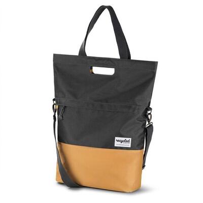Urban proof 20l fietstas - grijs-geel - unisex - waterdicht - gerecycled pet
