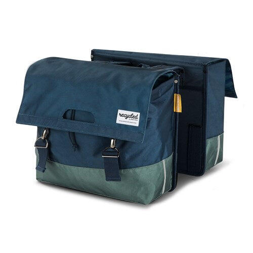 Sac à vélo double UrbanProof 40L - Bleu et Vert