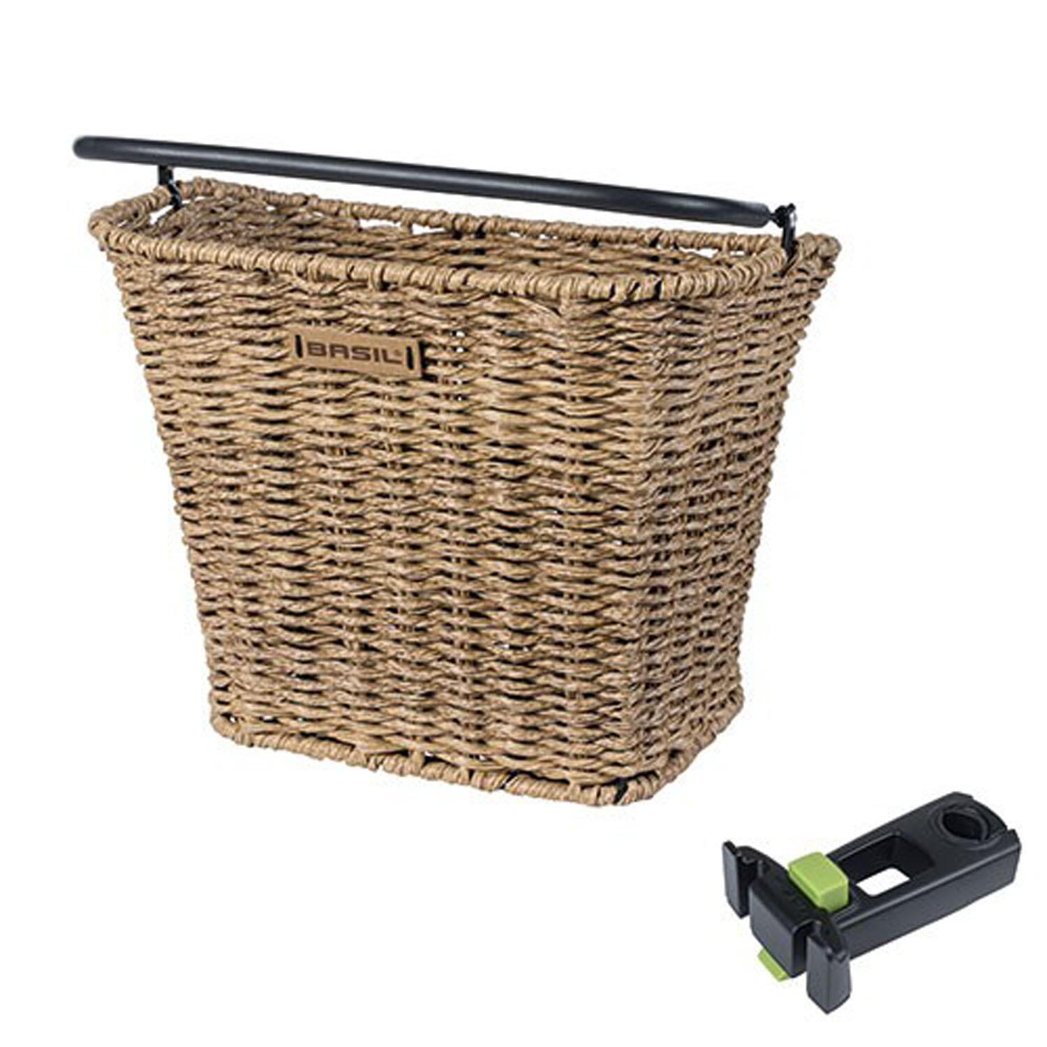 Panier à vélo Bremen Rattan Look avec support de potence KF 27 x 35 x 29 cm 2/4