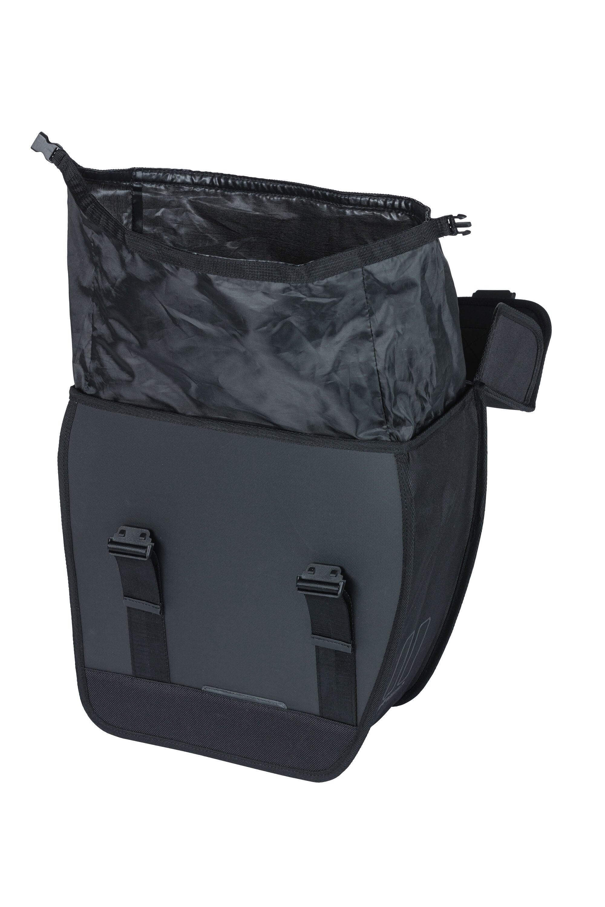 Basil Tour single waterproof pannier 14 L — black. 6/6