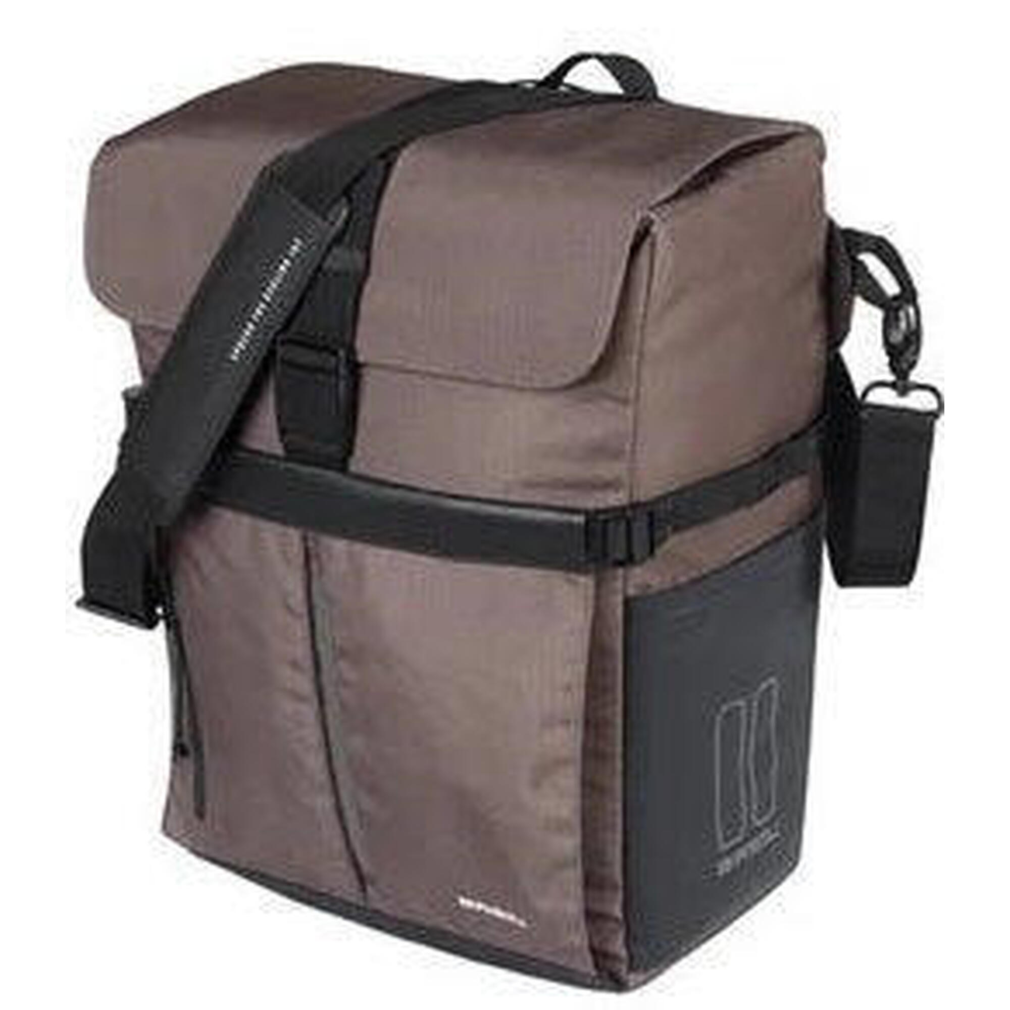 Basil - Basil Move Mik Studs Sacoche Vélo Bandoulière 15l - Marron. - Panier Vélo - Marron|noir - 15 L - Decathlon