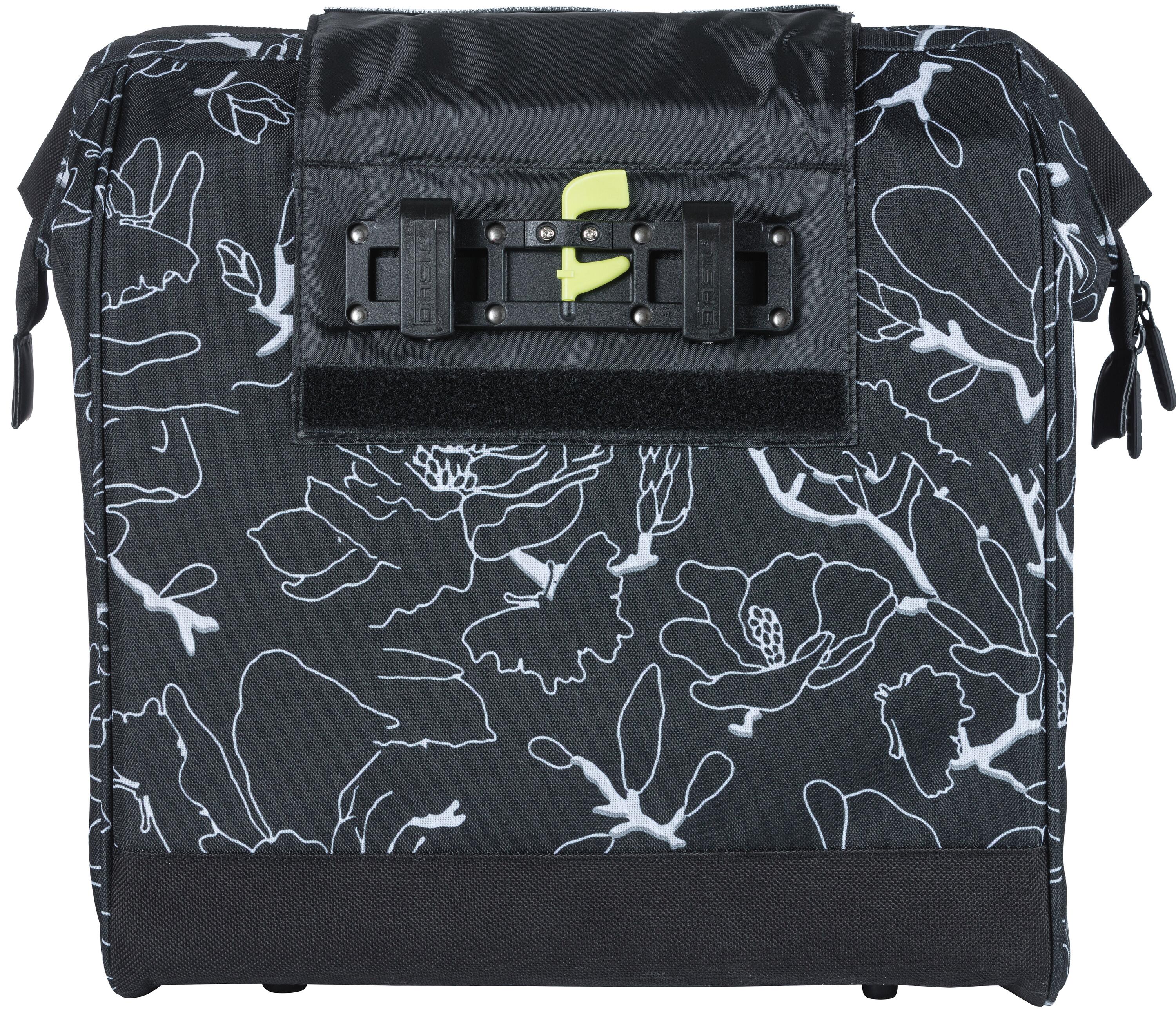 Basil Shoppertasche Grand Flower schwarz, 34,5x19x35,5cm, 23ltr 7/7
