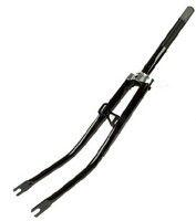 Forcella 28 x 1 1/2 Tour acciaio nero lucido.