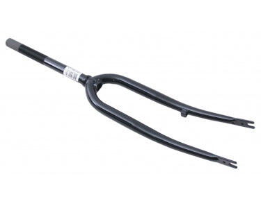 Fourche avant rigide 28" filetage 1 1/8 noir brillant.