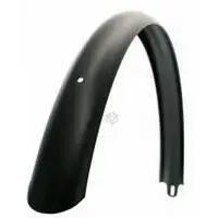 28-inch Short Wide Rear Fender — Matt Black Steel.
