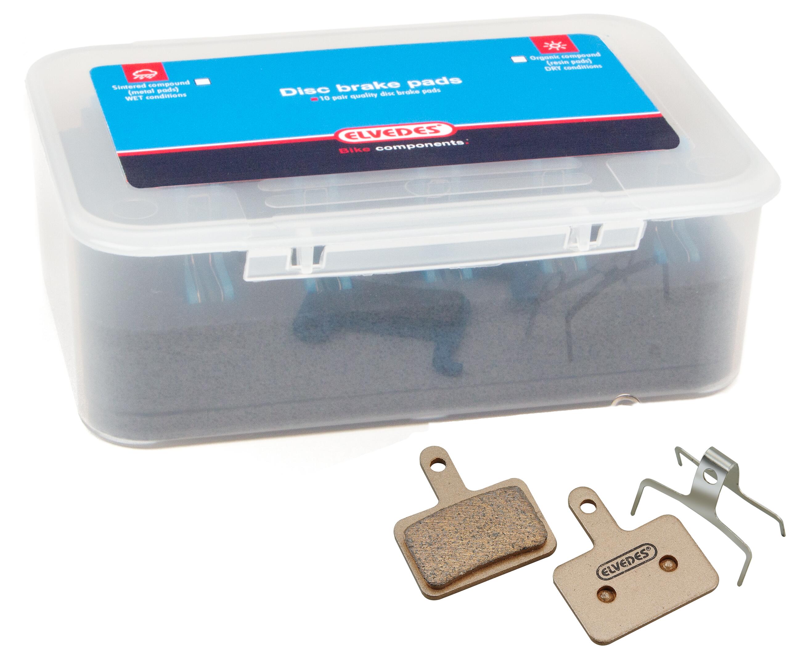 Paar van 10 metalen fietsremblokjes Elvedes Shimano BR-M375, M415-M495, M515, M5 2/4