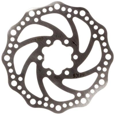 Rvs remschijf 160 mm met 6 gaten in zilver