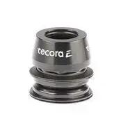Tecora 1 1/8 inch threaded semi-integrated headset, 25.4x44x30.0 mm, black.