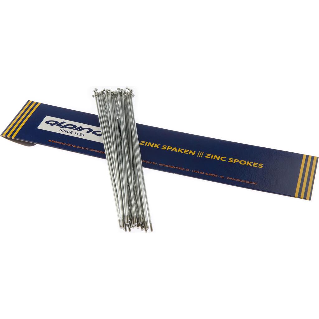 Alpina 13g (2.34 mm) Spokes — 284 mm, Zinc, Pack of 36.