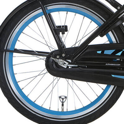 Alpina ruota posteriore 22 pollici Sea Green mozzo freno standard.