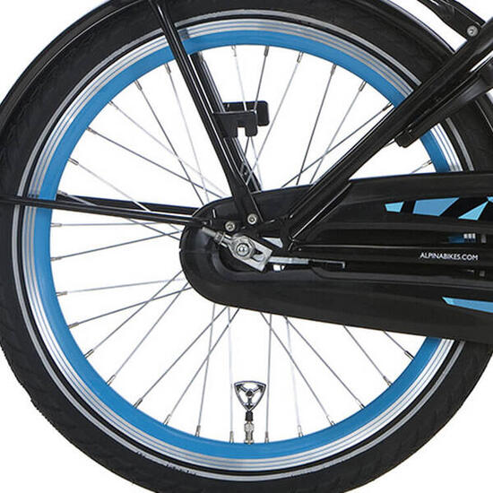 Alpina ruota posteriore 22 pollici Sea Green mozzo freno standard.