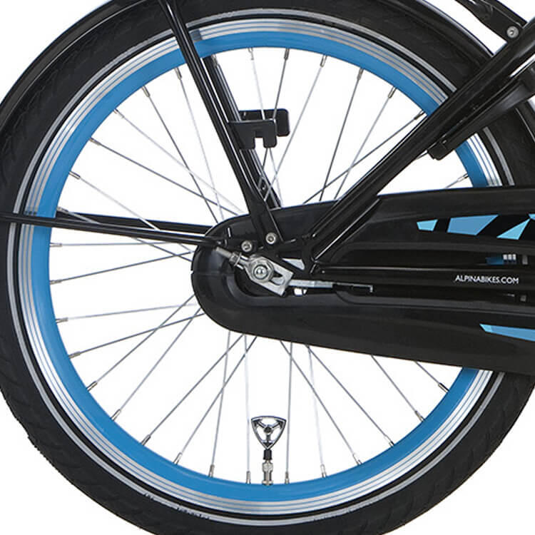 ALPINA Alpina ruota posteriore 20" Sea Green, raggi argento.